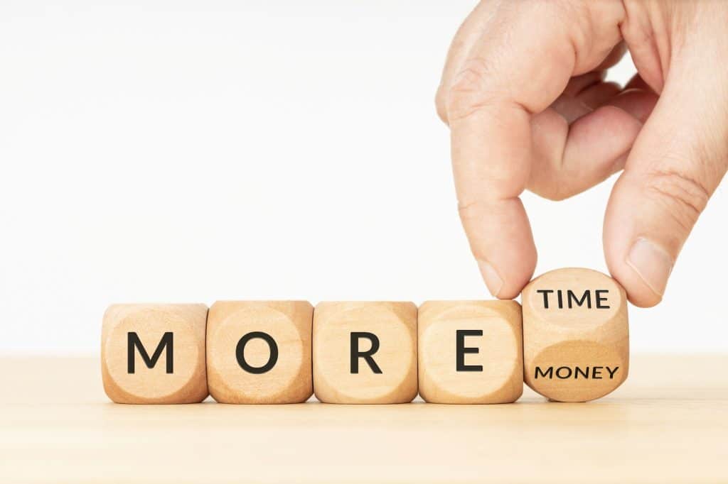 More time or more money decision concept